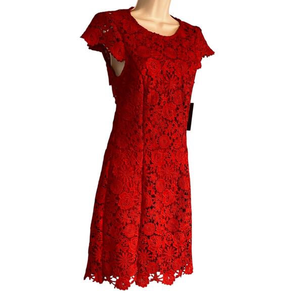 Lulus Romance Language Backless Lace Cocktail Party Dress Red XS NWT - Picture 4 of 11